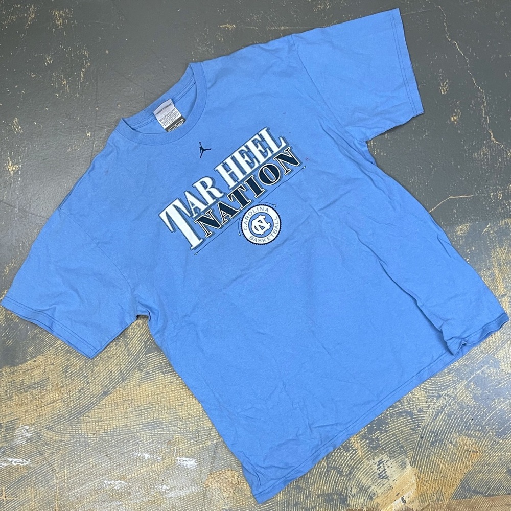 Nike Air Jordan North Carolina Tar Heels Basketball Vintage Shirt Large Team